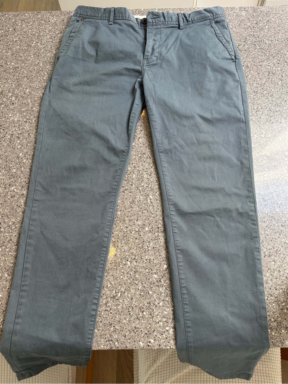 Scotch & Soda Men's Straight Chino Jeans in Slate Blue